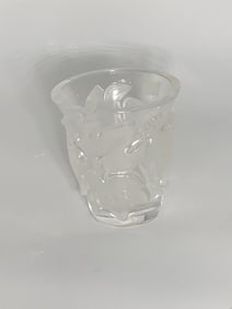 Lalique France grapes crystal vase