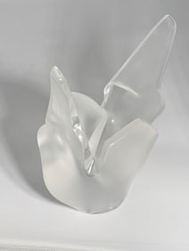 Lalique France Sylvie swan crystal vase