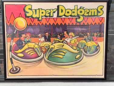 Super Dodgems vintage advertising poster