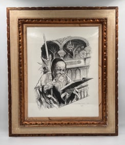 Emanuel Schary lithograph "Sukkot - The Feast of Booths"