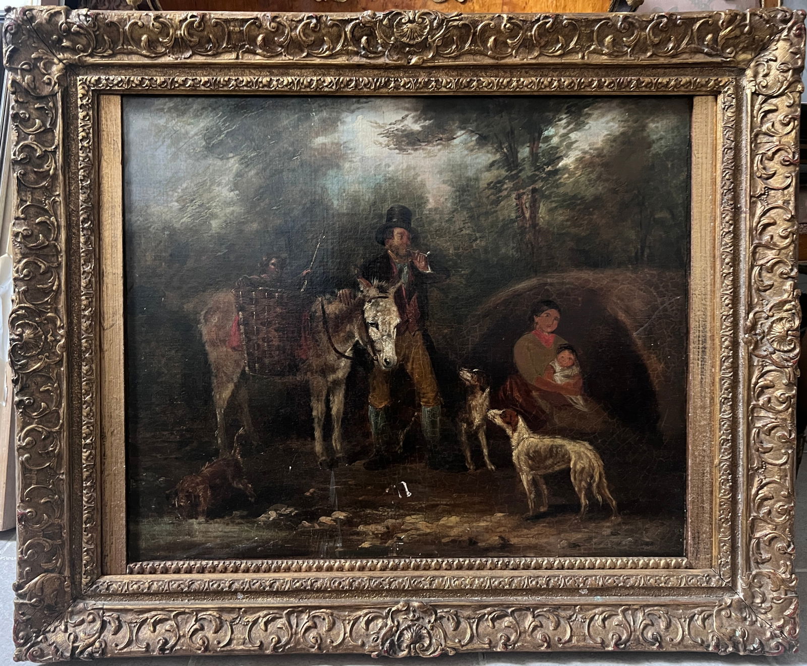 19th century British oil painting on canvas (1 of 3)