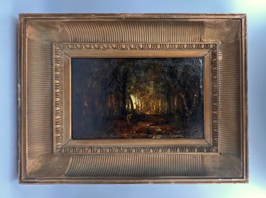 Narcisse-Virgile Diaz de la Pena 19th century landscape oil painting on panel