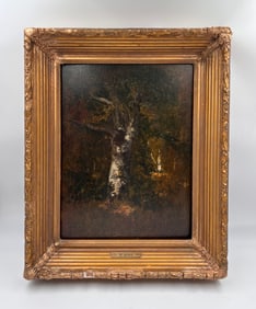 Narcisse-Virgile Diaz de la Pena 19th century landscape oil painting on panel "La Foret" (1834)