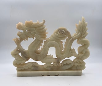 Chinese Jade dragon sculpture (two sided)