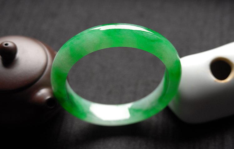 Rare Natural Burmese jadeite jade bracelet (1 of 9)