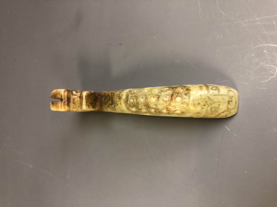 Chinese Jadeite Dragon Belt Hook (1 of 4)