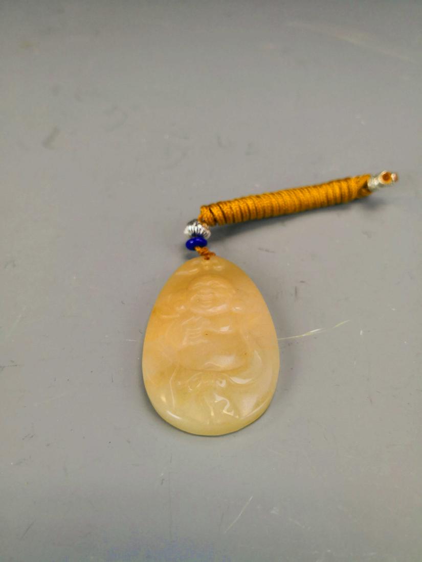 Chinese Jadeite Buddha Pendant (1 of 2)