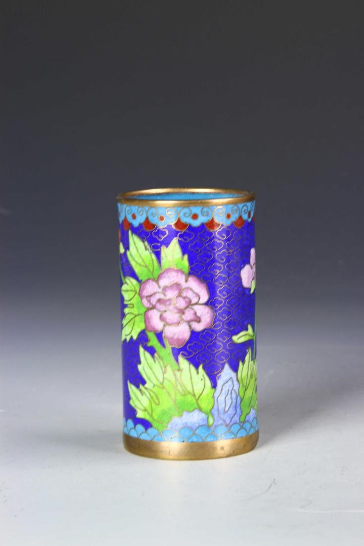Chinese Cloisonne Brushpot (1 of 5)
