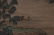 INK AND COLOR PAINTING OF DWELLINGS ON RIVER BANK - 8