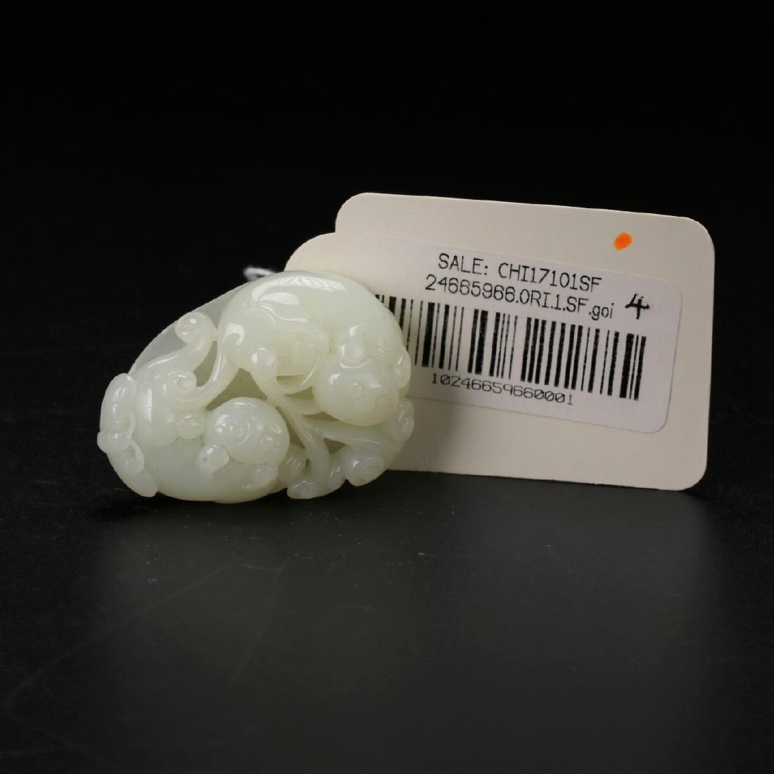 A Chinese Carving White Jade,Late Qing dynasty (1 of 6)