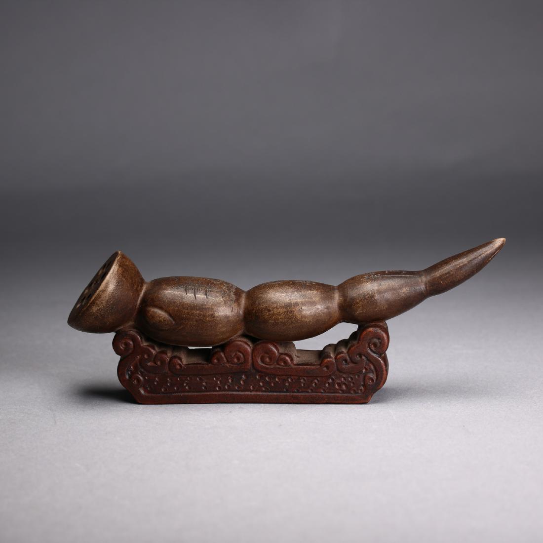 A Chinese Yixing "Lotus Root" Brush holder (1 of 7)
