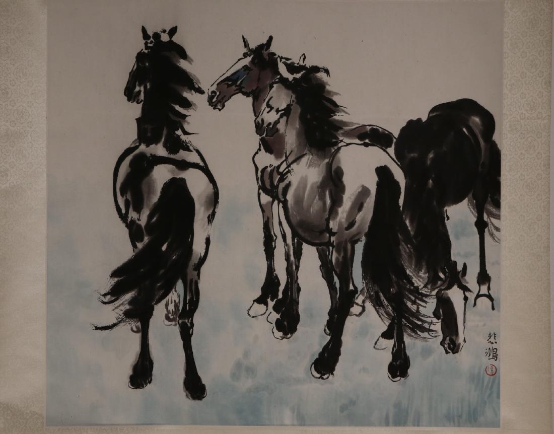 A woodblock prints after paintings by Xu Bei Hong (1 of 5)