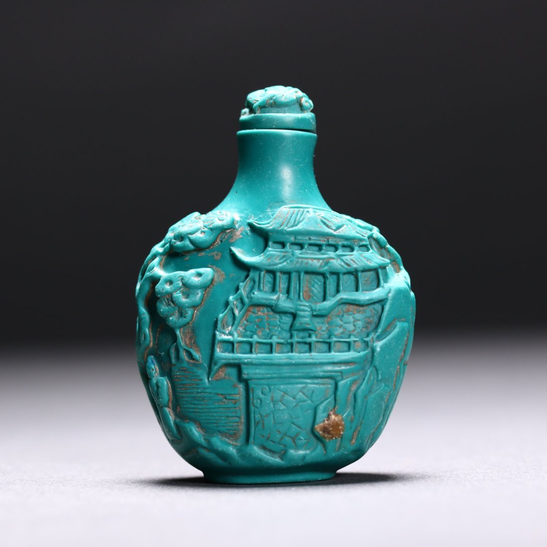 A Chinese Antique Turquoise Snuff Bottle (1 of 10)