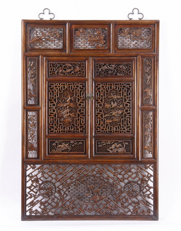 A Chinese fine carved Chinese wall panel,Late Qing dyna (1 of 6)
