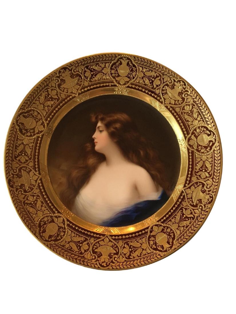 Antique Royal Vienna Porcelain Portrait Plate (1 of 2)