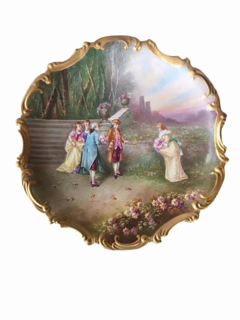 Antique Limoges Porcelain Hand Painted Charger Sevres (1 of 2)