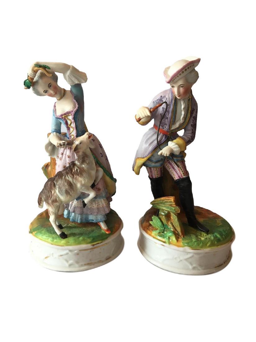 Antique Old Paris Porcelain Pair of Figures (1 of 1)