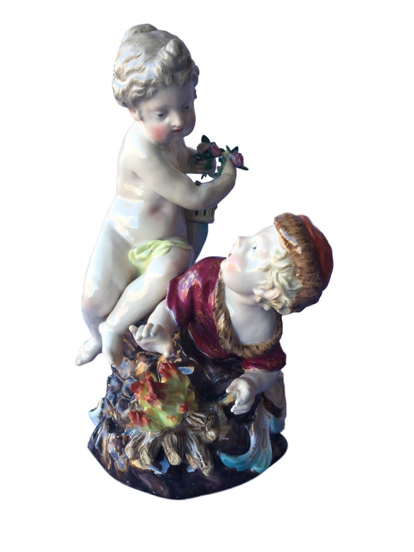 Antique Meissen Porcelain Group of Winter (1 of 2)