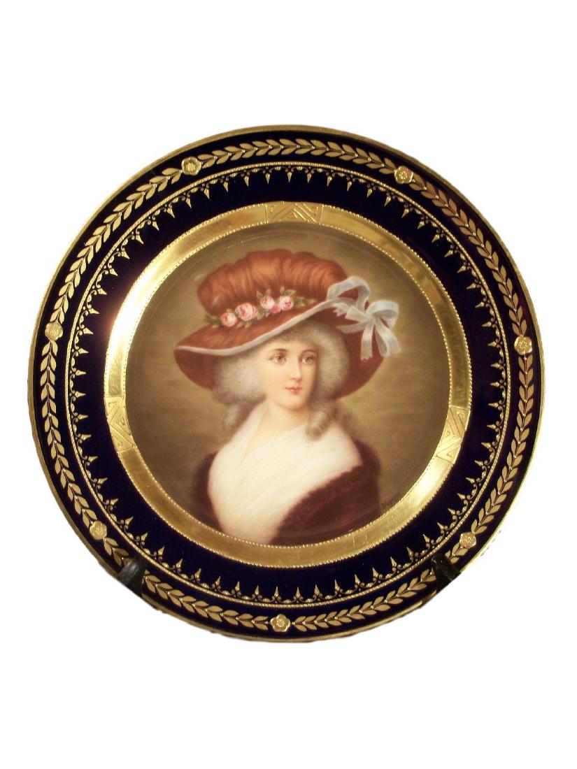 Antique Royal Vienna Porcelain Hand Painted Plate of (1 of 3)