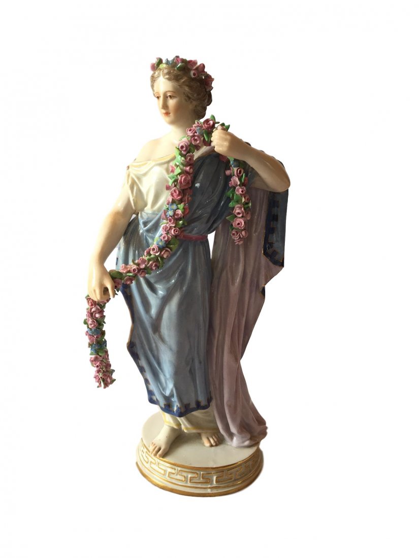 Antique Meissen porcelain figure of Flora (1 of 3)