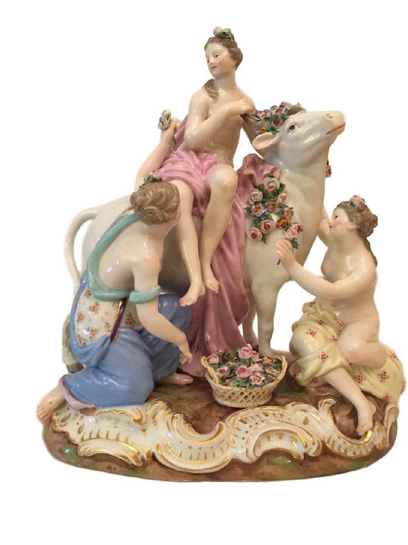 Antique Meissen Porcelain Group of Europa and Bull (1 of 8)