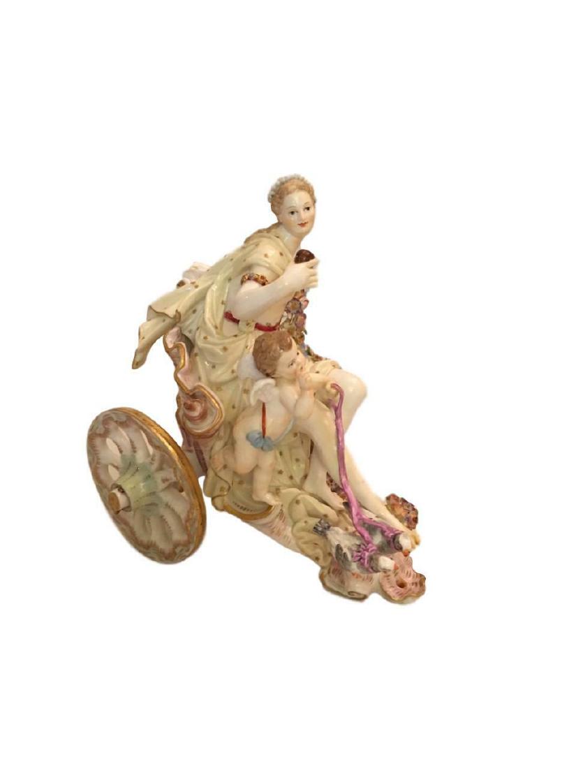 Antique Meissen porcelain group of Venus and Chariot (1 of 8)