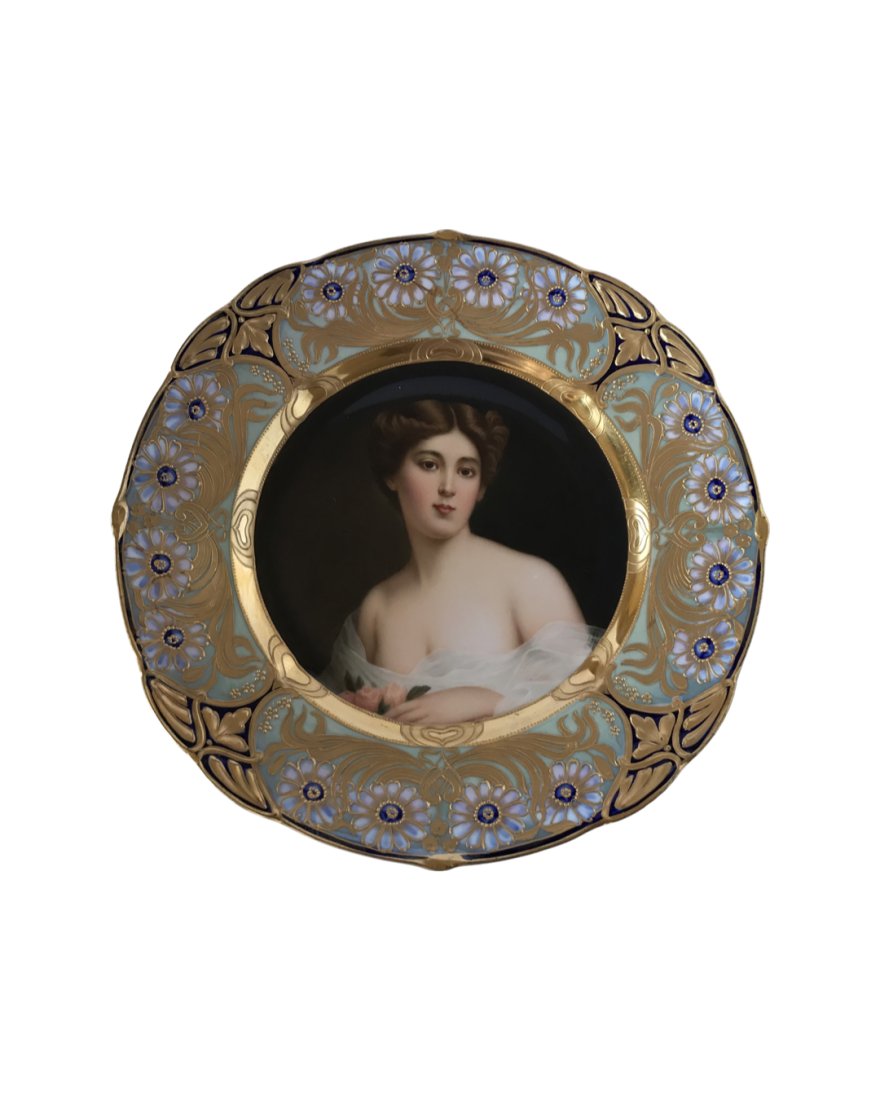 Antique Royal Vienna Porcelain Portrait Hand Painted Plate (1 of 3)
