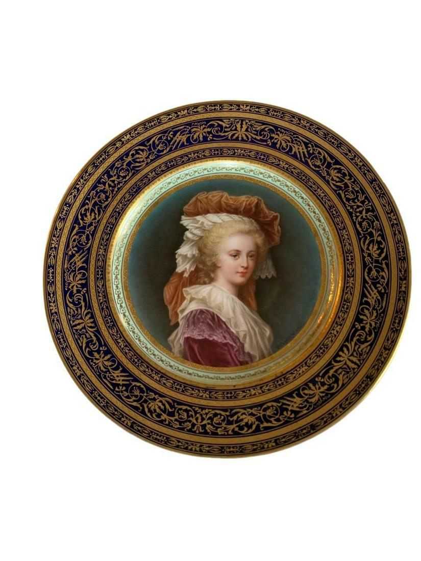 Antique Royal Vienna Porcelain Portrait Hand Painted Plate (1 of 4)