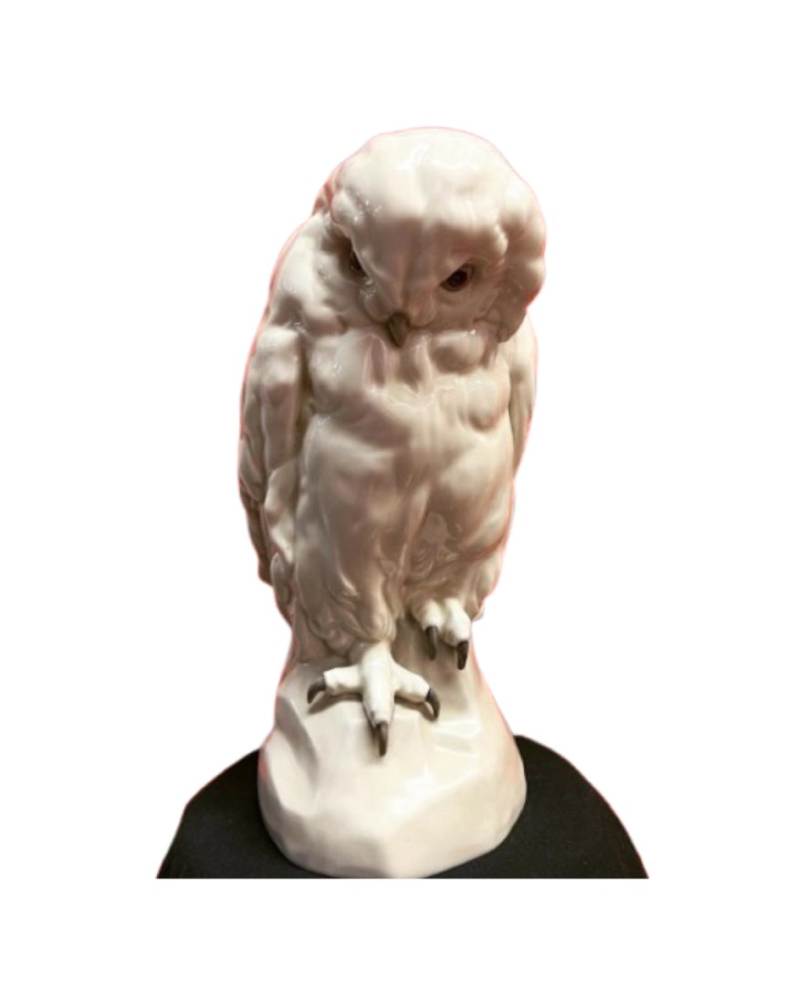 Rare German Porcelain Heubach Porcelain Owl Figurine (1 of 6)