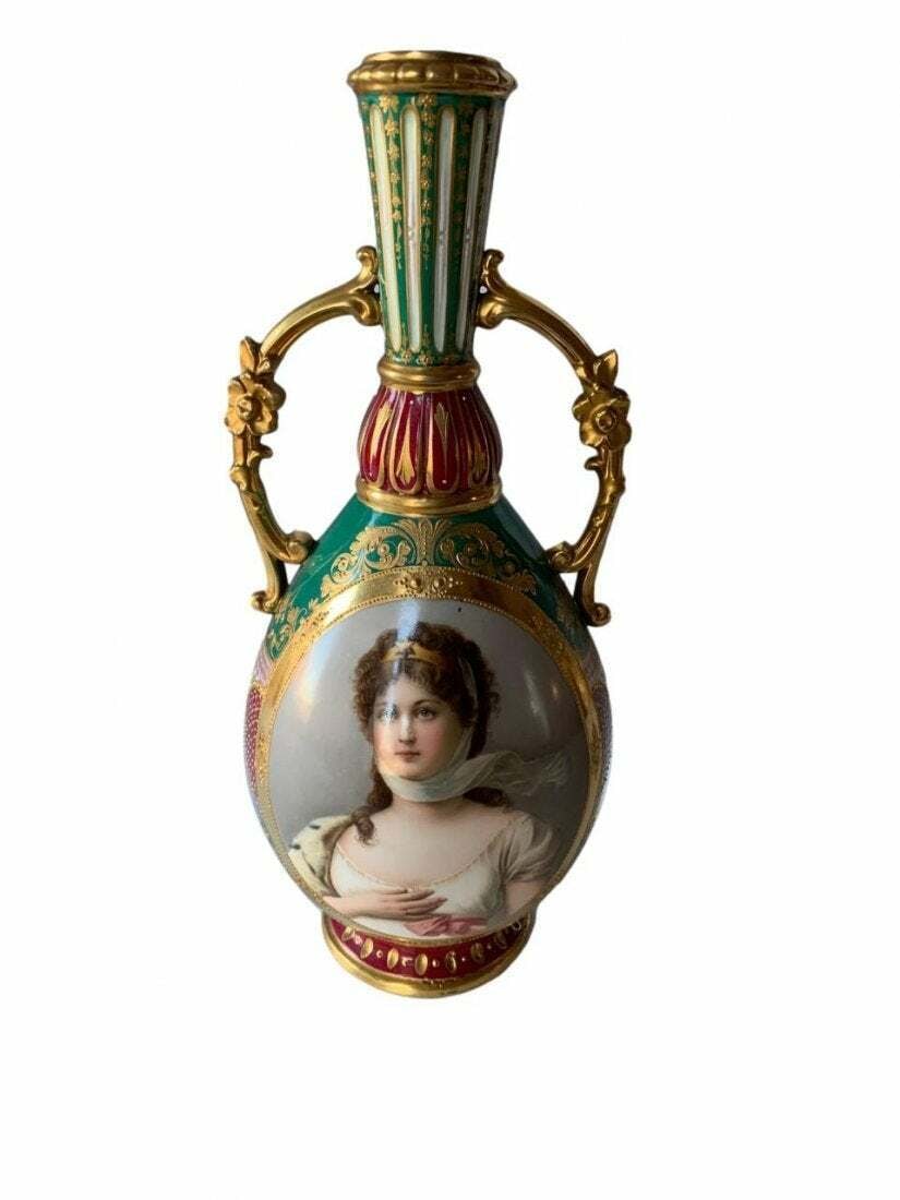 Exceptional Antique Royal Vienna Hand Painted Portrait Vase (1 of 3)