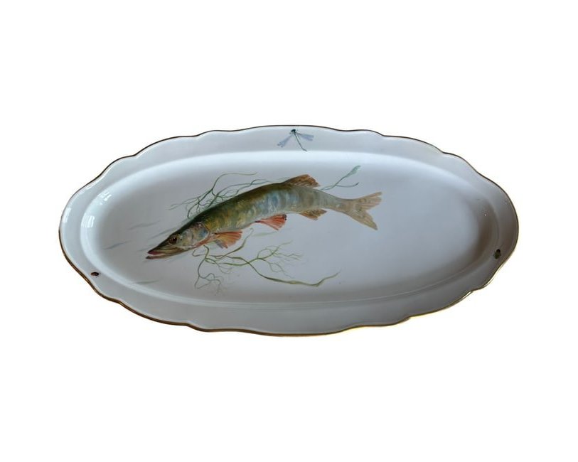 Antique Meissen Porcelain Fish platter (1 of 3)
