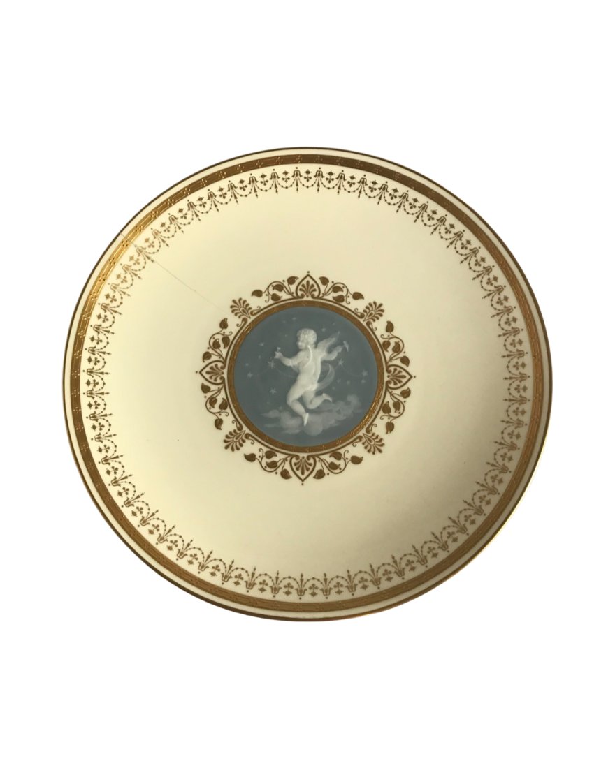 Antique Minton Pate Sur Pate Plate Signed Birks (1 of 3)