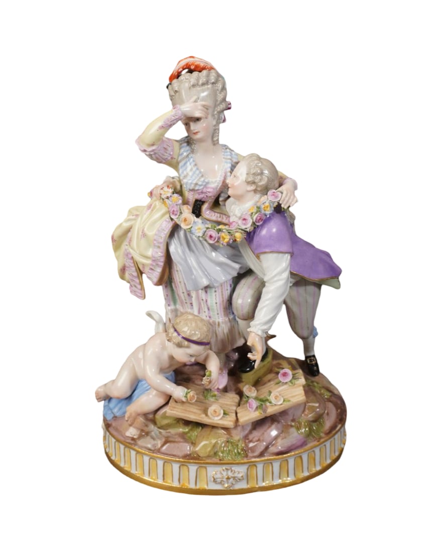 Meissen Porcelain Figural Group of the ‘Broken Bridge’ (1 of 3)
