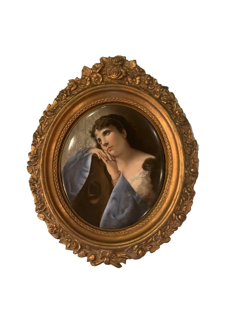 MONUMENTAL ANTIQUE KPM PORCELAIN PORTRAIT PLAQUE (1 of 4)