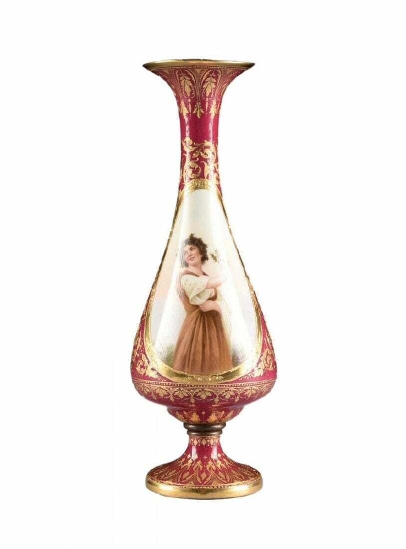 Exceptional Antique Royal Vienna Hand Painted Portrait Vase (1 of 4)
