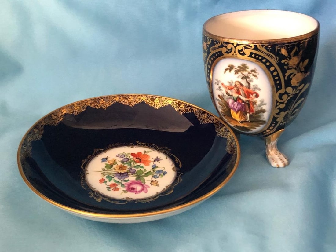 Antique Meissen Porcelain Cup and Saucer (1 of 5)