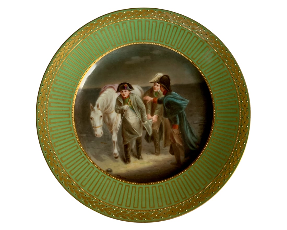 Antique Royal Vienna Porcelain Napoleon Hand Painted Plate Singed Wagner (1 of 4)