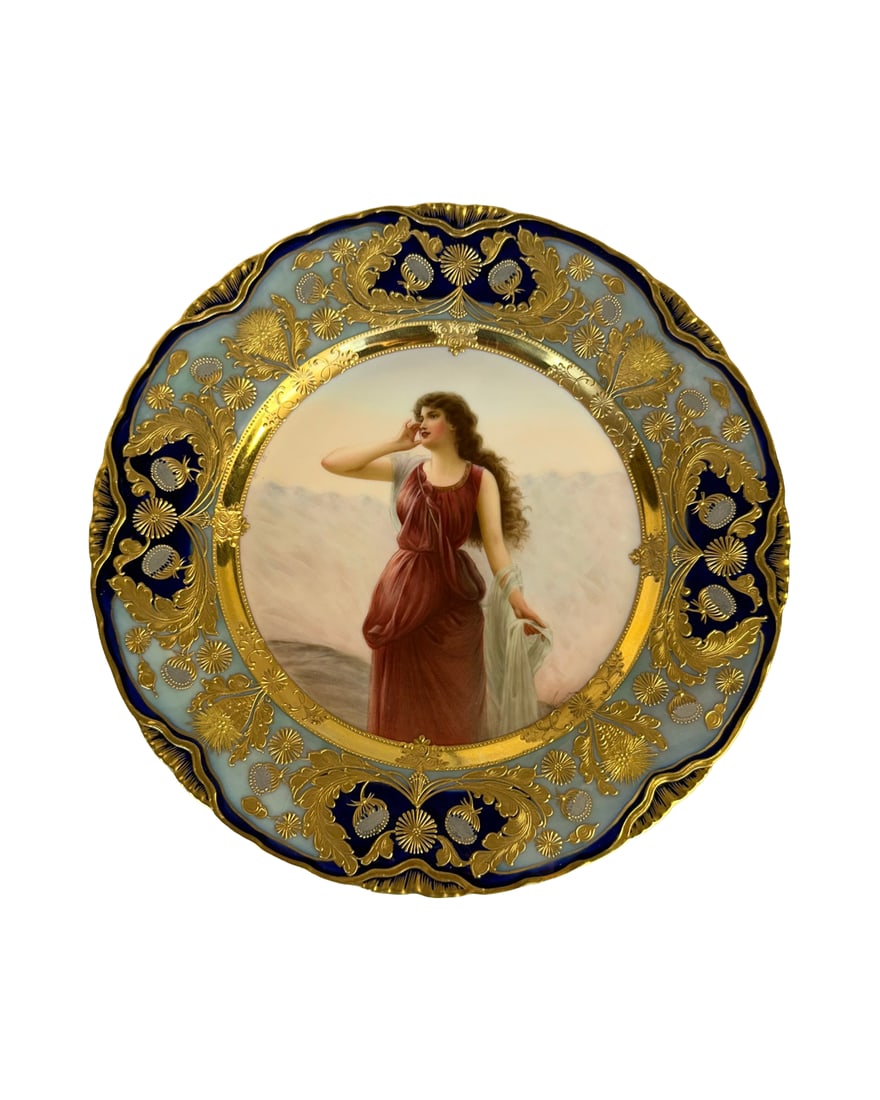 Antique Royal Vienna Porcelain Hand Painted Plate Echo Signed Wagner (1 of 7)