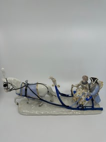 Rare antique Meissen sleigh group