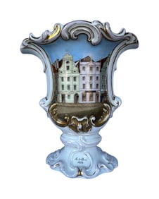 ANTIQUE KPM PORCELAIN TOPOGRAPHICAL VASE