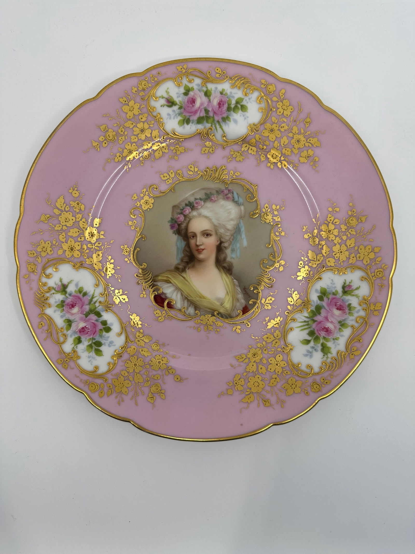 Stunning Antique Royal Vienna Porcelain Hand Painted Plate Singed Wagner (1 of 3)
