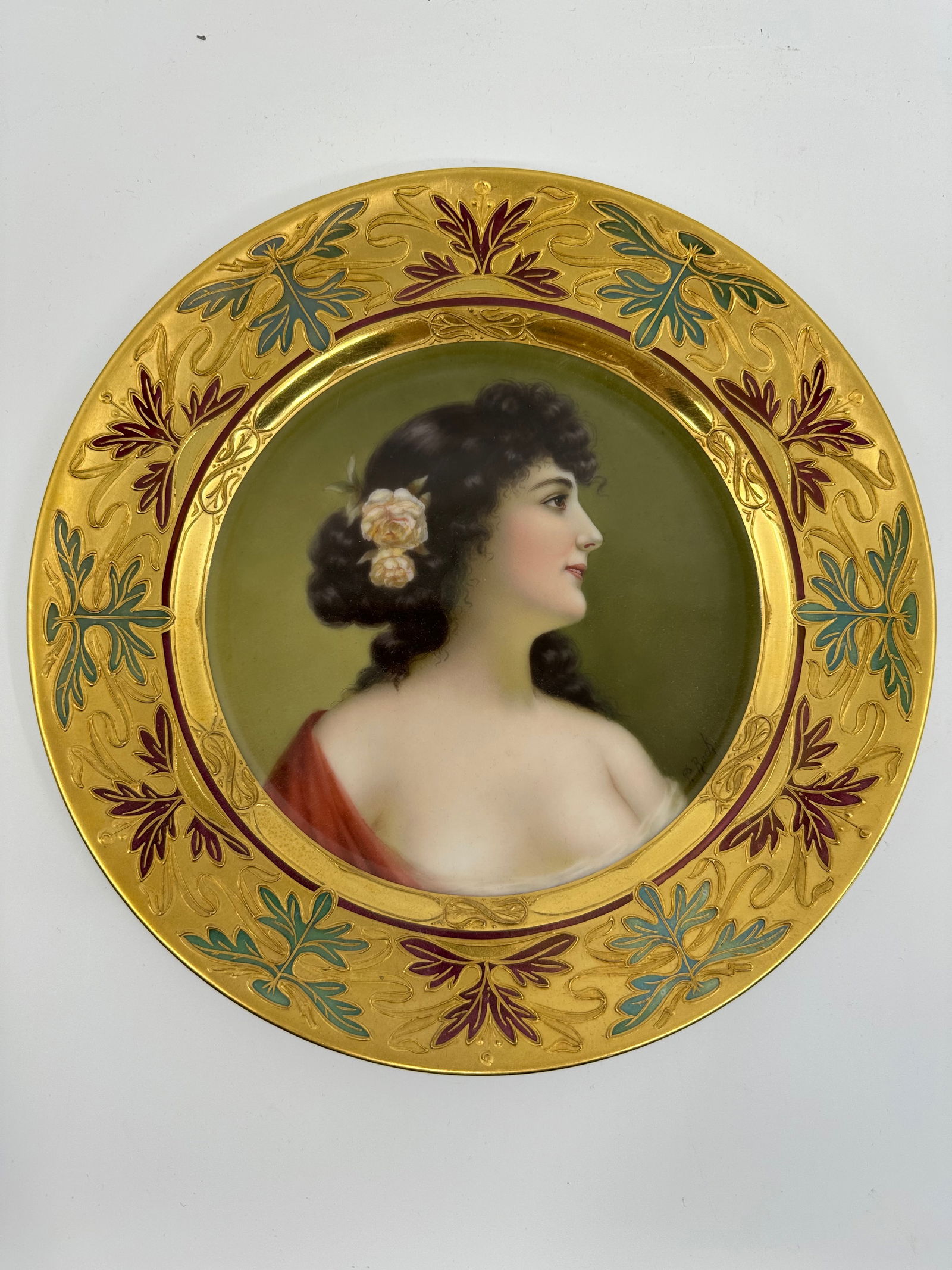 Antique Royal Vienna Porcelain Portrait Hand Painted Plate (1 of 3)