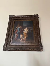 ANTIQU KPM PORCELAIN PLAQUE: THE BANISHMENT OF HAGAR