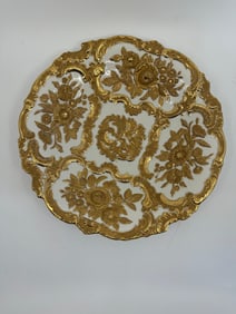 Antique Meissen Porcelain gilded charger
