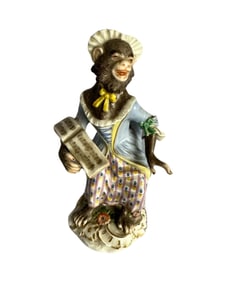 Meissen porcelain monkey band figure