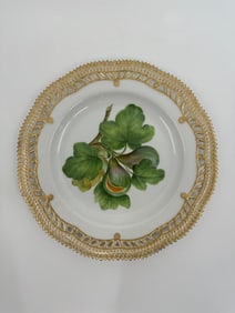 ANTIQUE ROYAL COPENHAGEN PORCELAIN FRUIT PLATE