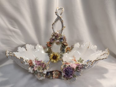 Antique meissen flower basket