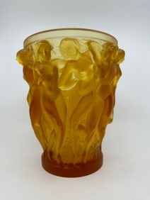 Limited Edition Lalique Amber Glass Bacchantes