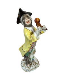 Meissen porcelain monkey band figure