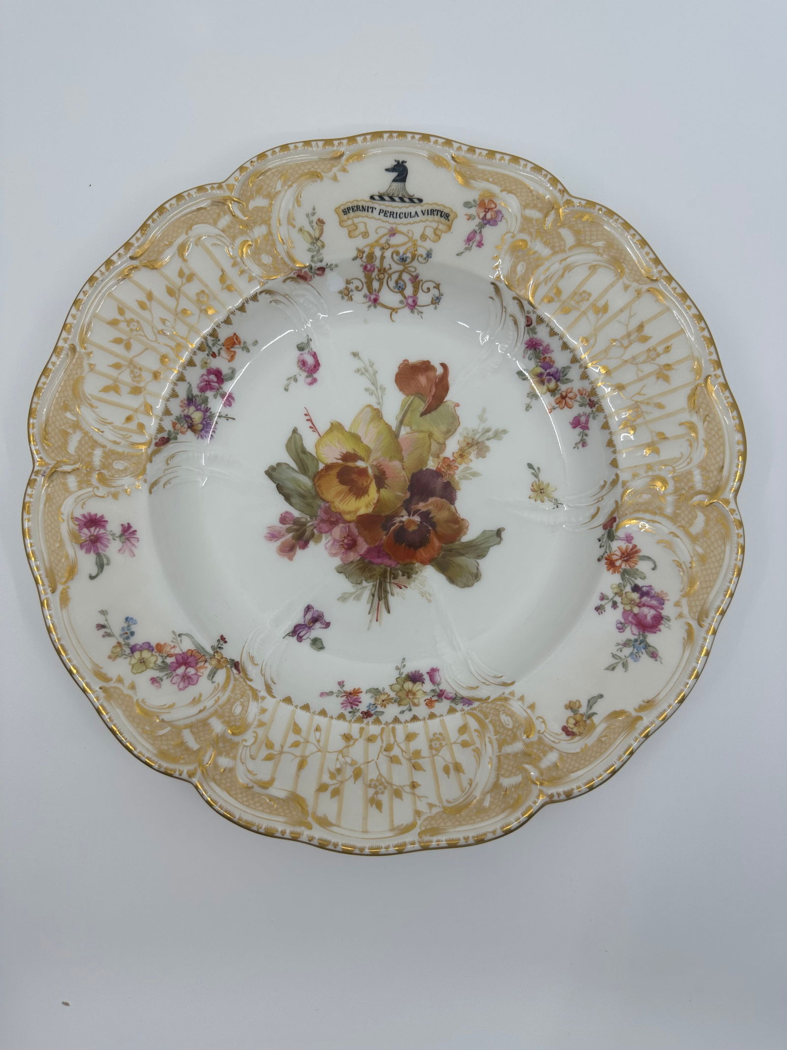 Antique KPM Floral Plate (1 of 3)